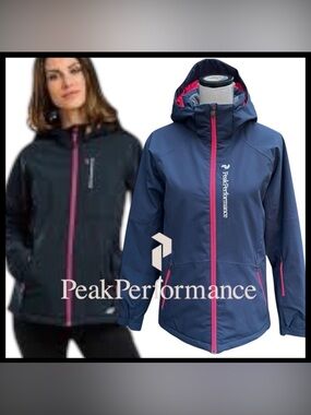 Peak Performance Navy/Pink Insulated Shell Jacket (S/M)